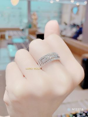 Nhẫn Xoàn Trơn Bauguette Unisex - N1337.8 2 c9853822db103e4e65c56289a3fdbcc6