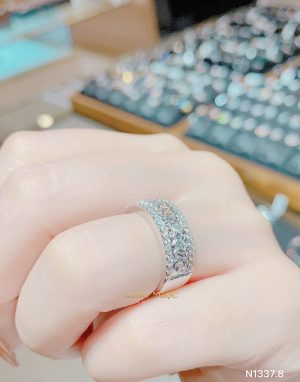 Nhẫn Xoàn Trơn Bauguette Unisex - N1337.8 1 d3c845bcf02e815fea14d9c23ebe3820