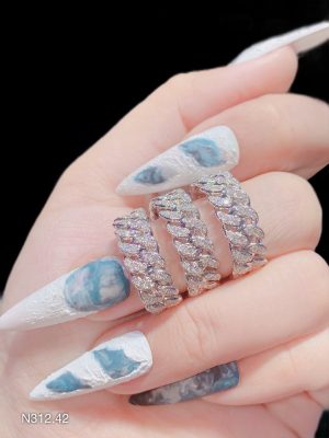 Nhẫn Unisex Cuban Full Kim Cương - N312