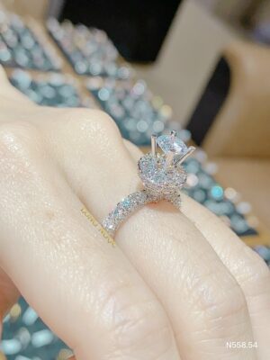 Nhẫn Nữ Kim Cương Halo - N558.54 - Long Ngọc Luxury 5 1706974626607