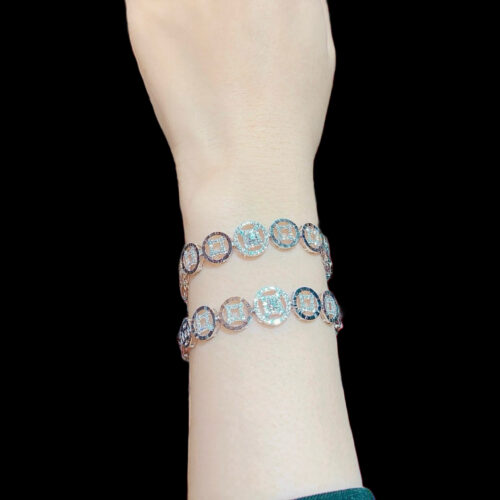 Lắc Tay Kim Cương Kim Tiền - L339.14 - Long Ngọc Luxury