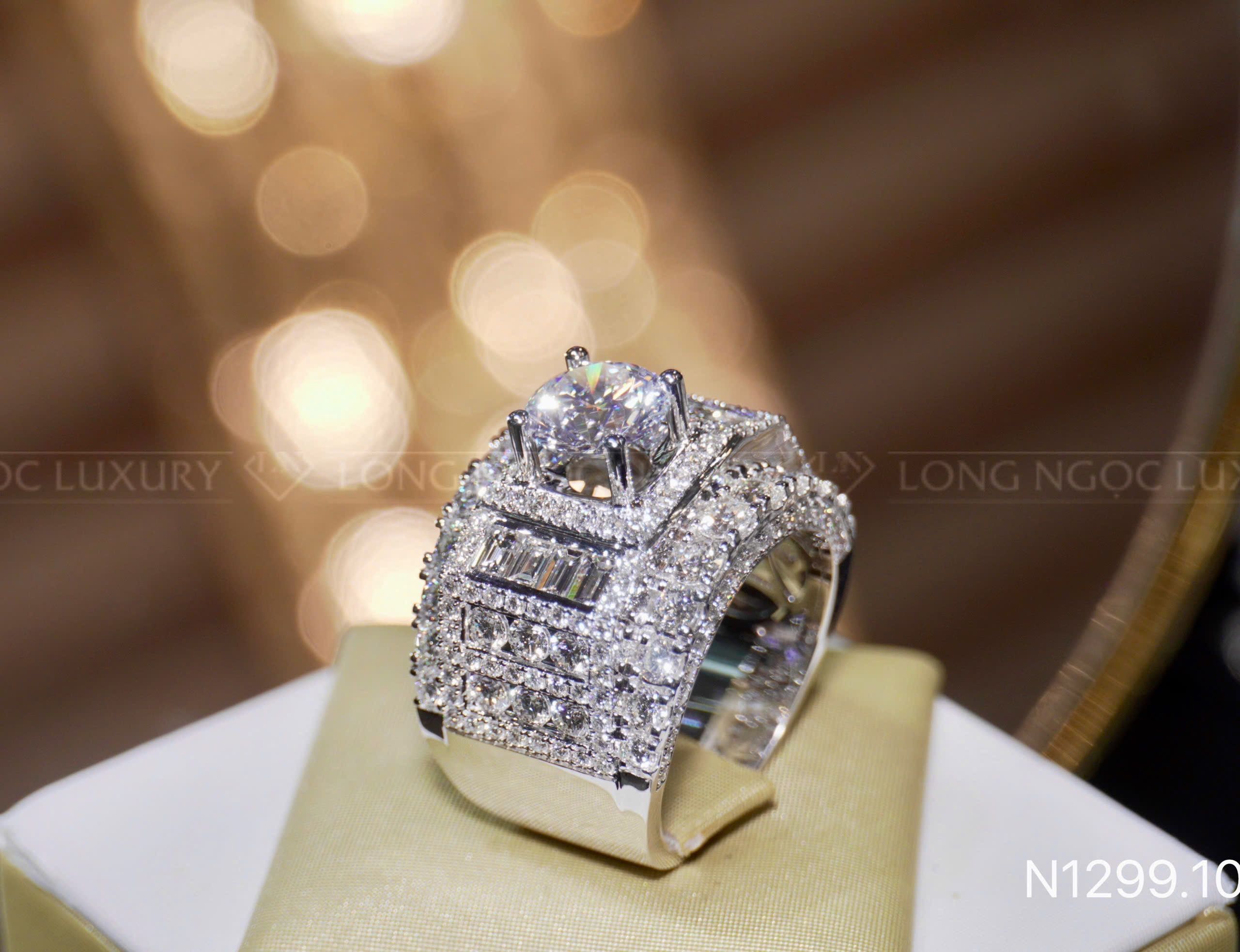 Nhẫn Nam Kim Cương - Long Ngọc Luxury - N1299.10