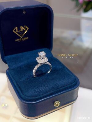 Nhẫn Nữ Kim Cương - Nhẫn Cầu Hôn - N1560.8 - Long Ngọc Luxury
