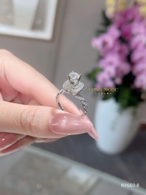 Nhẫn Nữ Kim Cương - Nhẫn Cầu Hôn - N1560.8 - Long Ngọc Luxury 2 IMG 6138