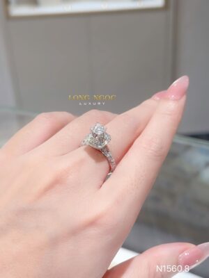 Nhẫn Nữ Kim Cương - Nhẫn Cầu Hôn - N1560.8 - Long Ngọc Luxury 4 IMG 6140