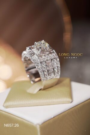 Nhẫn Nam Kim Cương - Long Ngọc Luxury - N657.26