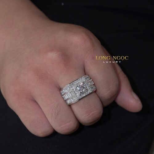 Nhẫn Nam Kim Cương - Long Ngọc Luxury - N1334.7