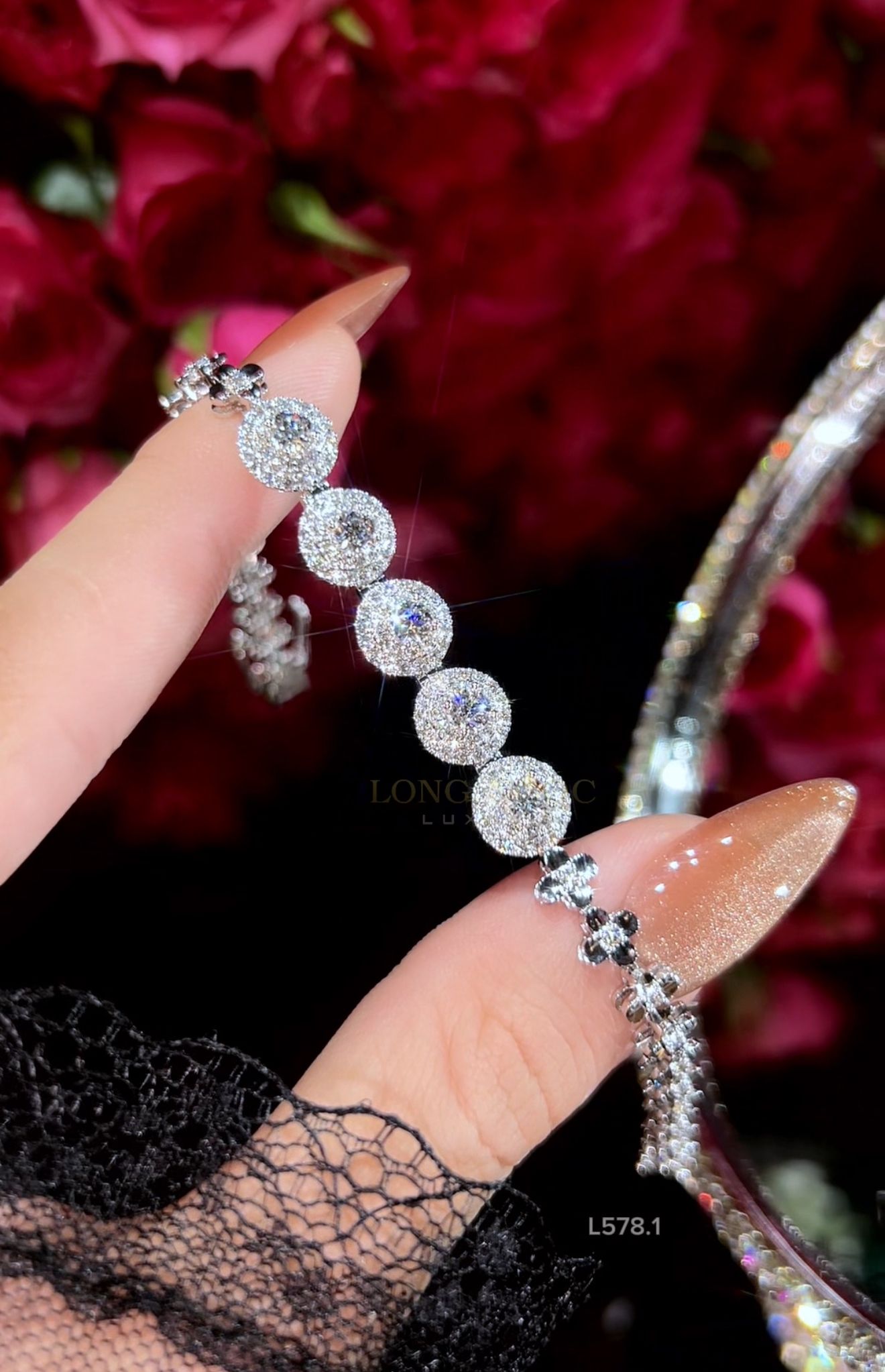 Lắc Tay Kim Cương - Long Ngọc Luxury - L578.1