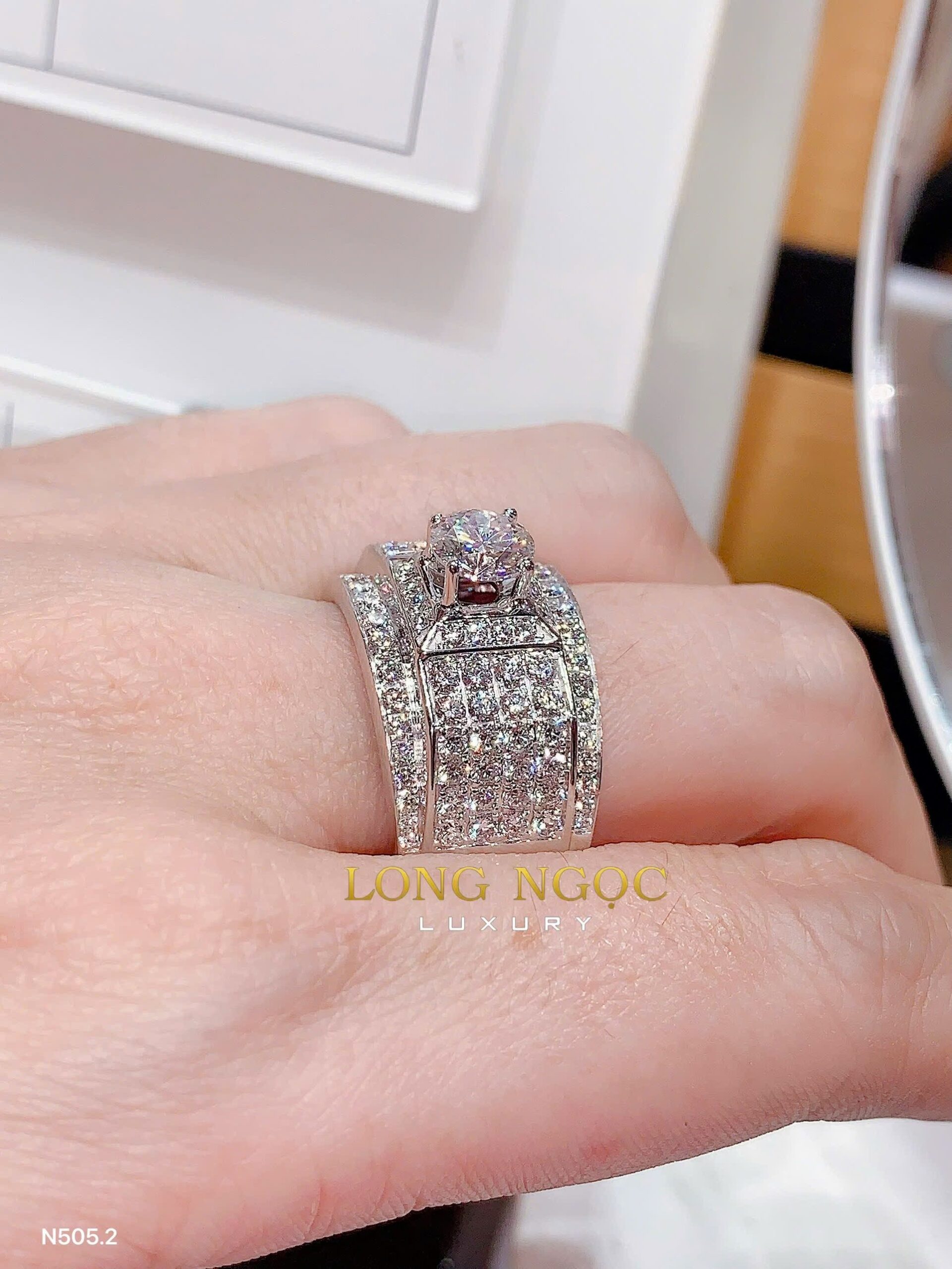 Nhẫn Nam Kim Cương - Long Ngọc Luxury - N505.2