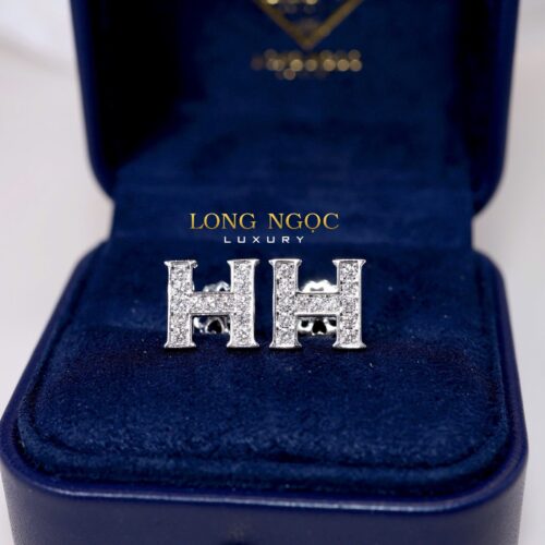 Bông Tai Chữ H - Long Ngọc Luxury - B193.119