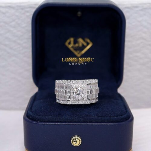 Nhẫn Nam Kim Cương - Long Ngọc Luxury - N1432.14