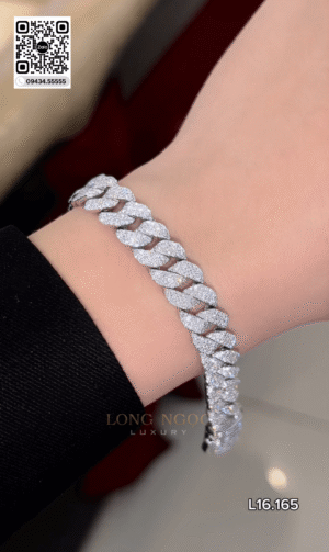 Lắc Tay Cuban Full Xoàn - Long Ngọc Luxury - L16.165