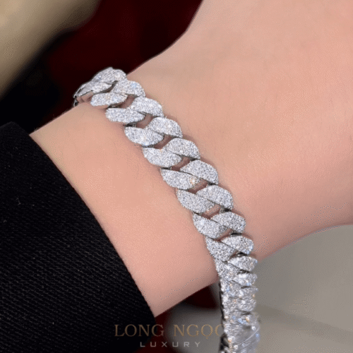 Lắc Tay Cuban Full Xoàn - Long Ngọc Luxury - L16.165