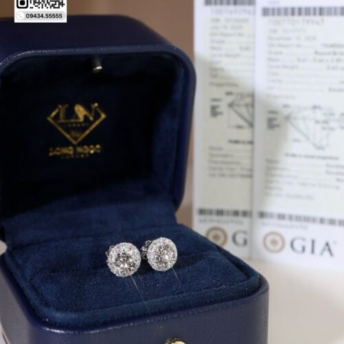 Bông Tai Halo - Long Ngọc Luxury - B151.679