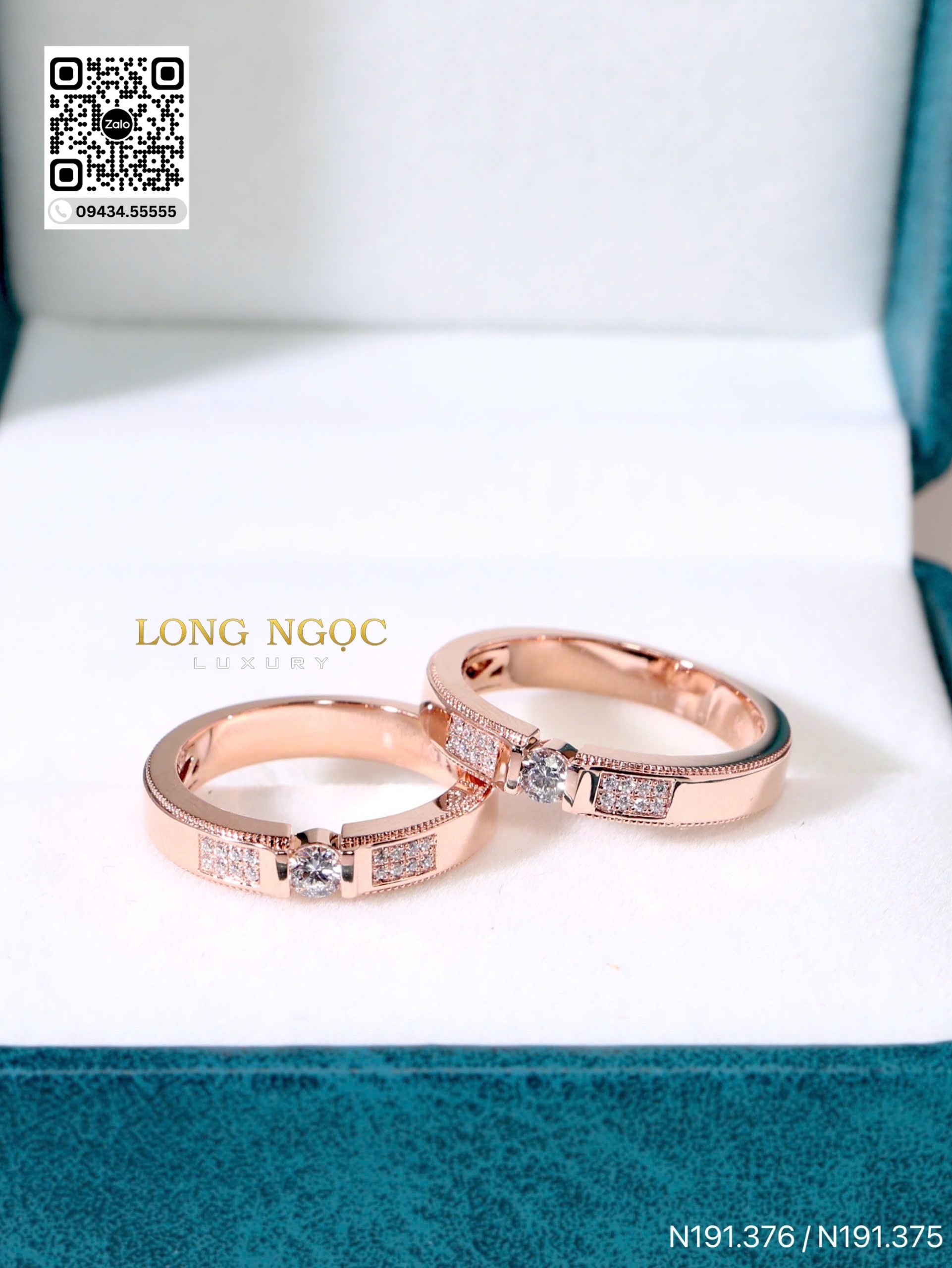 Nhẫn Cặp & Nhẫn Cưới - Long Ngọc Luxury - N191.375 & 376