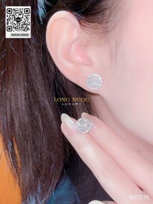 Bông Tai Kim Cương - Long Ngọc Luxury - B272.15