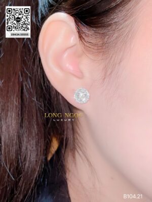 Bông Tai Kim Cương - Long Ngọc Luxury - B104.21
