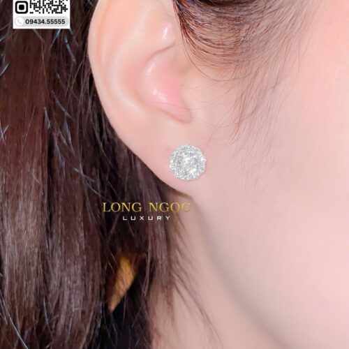 Bông Tai Kim Cương - Long Ngọc Luxury - B104.21
