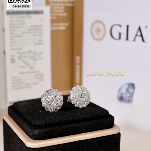 Bông Tai Kim Cương - Long Ngọc Luxury - B11.371
