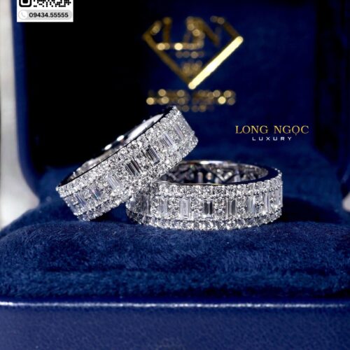 Nhẫn Trơn Full Xoàn - Long Ngọc Luxury - N560.134 & 135