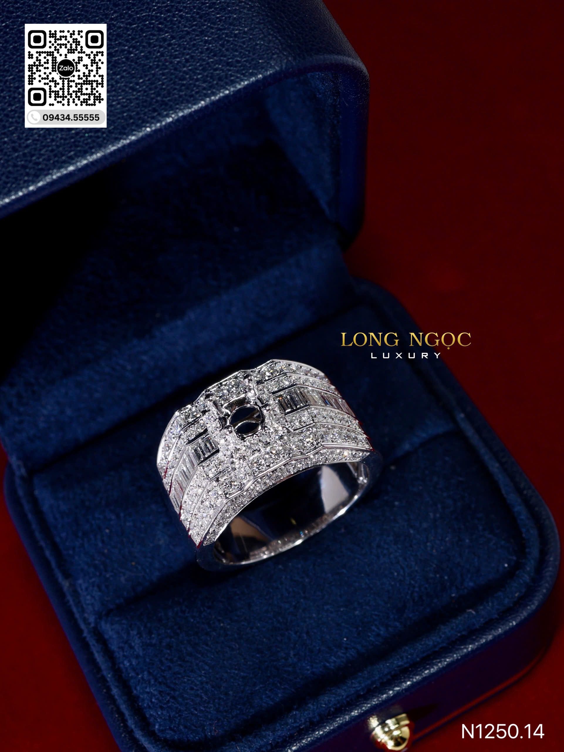 Nhẫn Nam Kim Cương - Long Ngọc Luxury - N1250.14