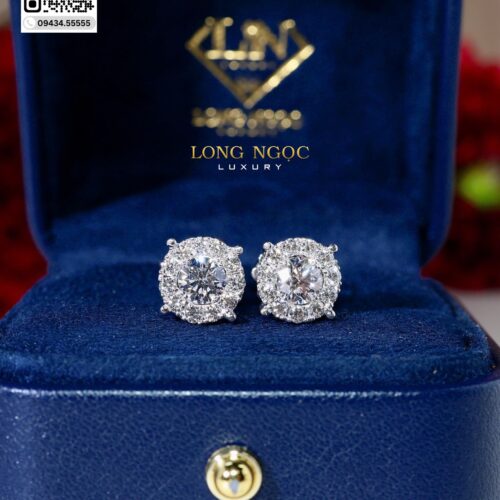 Bông Tai Halo - Long Ngọc Luxury - B206.376