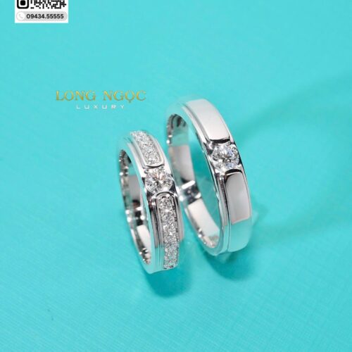 Nhẫn Cặp - Nhẫn Cưới Kim Cương - Long Ngọc Luxury -  N632.197 & N10.378