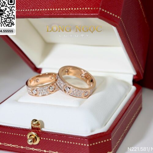Nhẫn Trơn - Nhẫn Cặp Thương Hiệu - Long Ngọc Luxury - N221.581 & 582